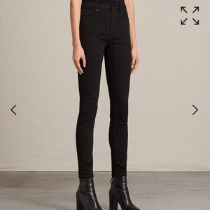 All Saints Stilt Jean in jet black